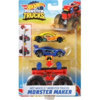 Hot Wheels Monster trucks stvořitel červenočerný podvozek 3