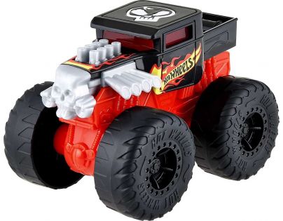 Hot Wheels Monster Trucks svítící a rámusící vrak Boneshaker