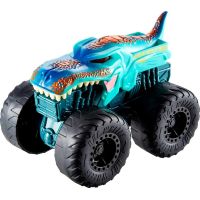 Hot Wheels Monster Trucks svítící a rámusící vrak Mega Wrex