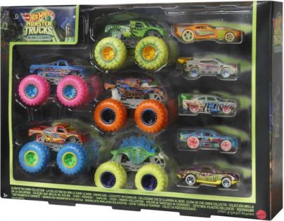 Hot Wheels Monster Trucks svítící ve tmě angličák & truck