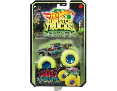 Hot Wheels Monster Trucks svítící ve tmě Podium Crasher