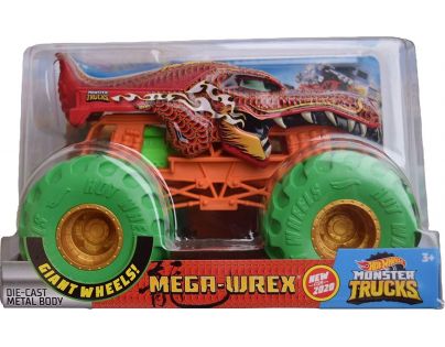 Hot Wheels Monster trucks velký truck Mega-Wrex oranžovozelený