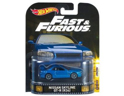 Hot Wheels prémiové auto Nissan Skyline GT-R (R34)
