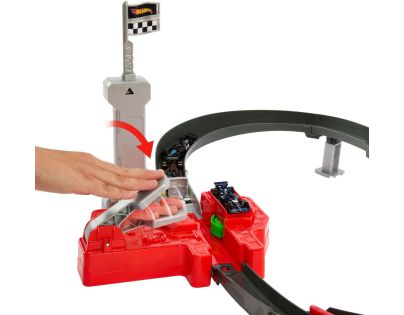 Hot Wheels JDY15 Racing Formule 1 Startovací dráha, F1 sada se 3 angličáky