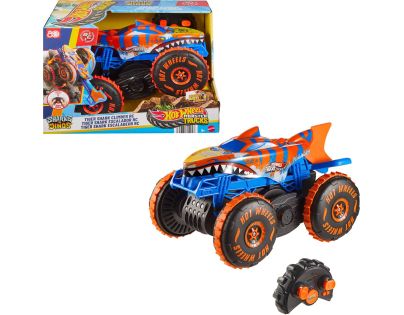Hot Wheels RC Monster Trucks Lezec Tiger Shark - Poškozený obal