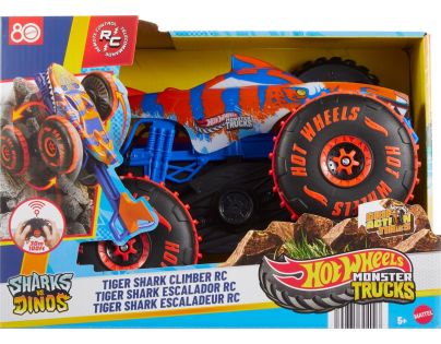 Hot Wheels RC Monster Trucks Lezec Tiger Shark - Poškozený obal