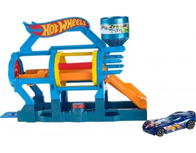 Hot Wheels skládací herní set Turbo jet car wash
