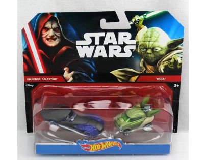 Hot Wheels Star Wars 2ks autíčko Emperor Palpatine a Yoda