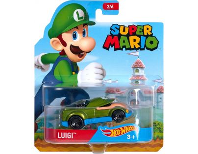 Hot Wheels Super Mario angličák Luigi