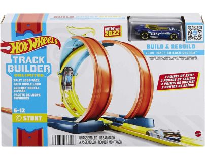Hot Wheels Track Builder set pro stavitele rozdělená smyčka