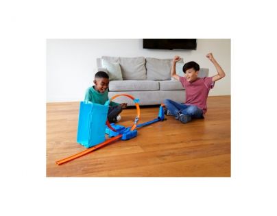 Hot Wheels Track Builder v kufříku Modré víko