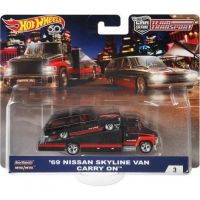 Hot Wheels týmový náklaďák 69 Nissan Skyline Van Cary On 2
