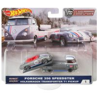 Hot Wheels Týmový náklaďák Volkswagen Transporter T1 Pickup a Porsche 356 2