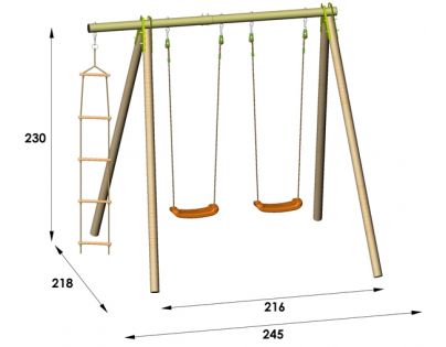 Trigano Houpací sestava 2 sedátka a žebřík - Poškozený obal
