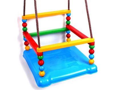 Houpačka plast 35 x 34 cm nosnost 40 kg modrý sedák