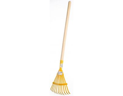 Hrábě planžetové žluté s násadou 80 cm
