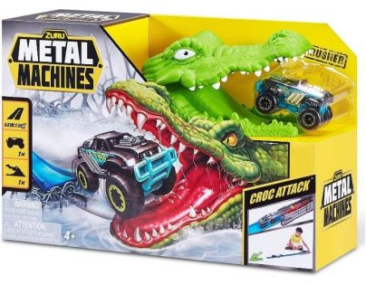 Hrací sada s dráhou, krokodýlem a kovovým autíčkem
