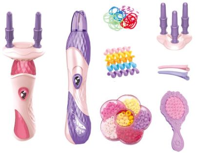 Hrací set na vlasy 2v1 s korálky-gumičky