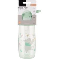KikkaBoo Hrnek se silikonovým pítkem 450ml 12m+ Music Fest Mint 4