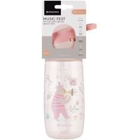 Hrnek se silikonovým pítkem 450ml 12m+ Music Fest Pink 4
