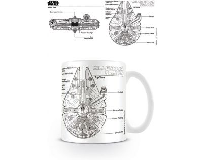 Pyramid International Hrnek Star Wars Millenium Falcon sketch 315 ml