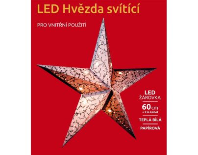 Marimex Hvězda svítící LED papírová