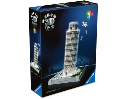 Ravensburger Iconics: Šikmá věž v Pise (Noční edice)