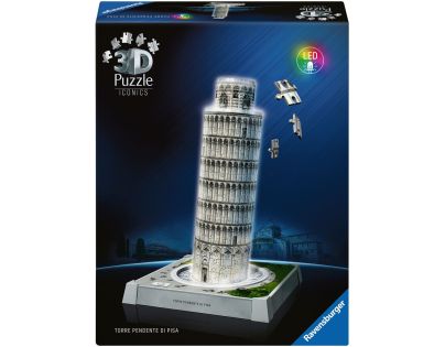 Ravensburger Iconics: Šikmá věž v Pise (Noční edice)