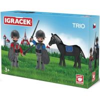 Igráček Trio Dva rytíři a černý kůň 2