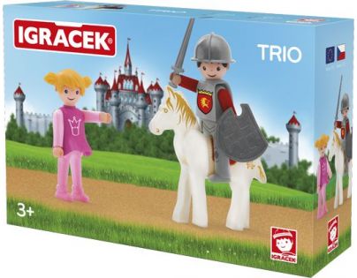 Igráček Trio Princezna, rytíř a bílý kůň