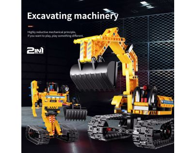 IM-Master Stavebnice 2 v 1 Bagr a robot 342 dílků