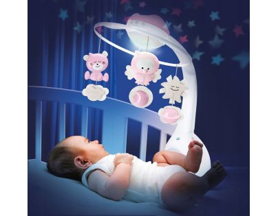 Infantino Hudební kolotoč s projekcí 3v1 růžový - Poškozený obal