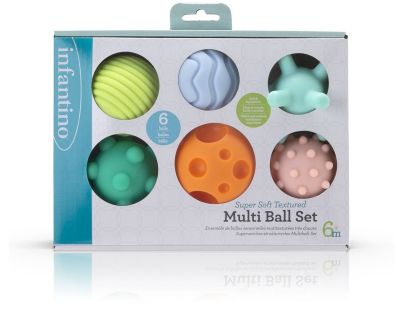 Infantino Míčky s texturami Super Soft 6 ks
