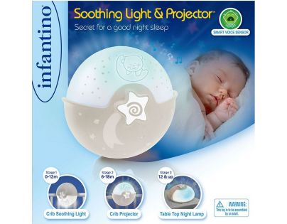 Infantino Noční lampička s projekcí béžová