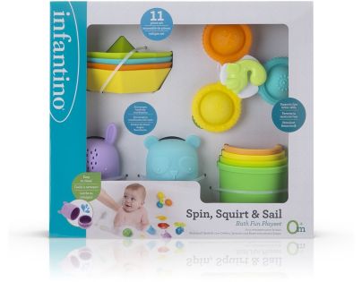Infantino Sada hraček do koupele Spin, Squirt & Sail