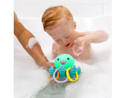 Infantino Svítící chobotnice s kroužky do koupele