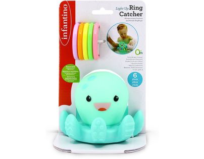 Infantino Svítící chobotnice s kroužky do koupele