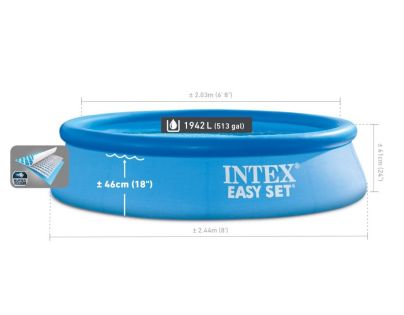 Intex 28108 Bazénový set s fitrací 2,44 m x 61 cm