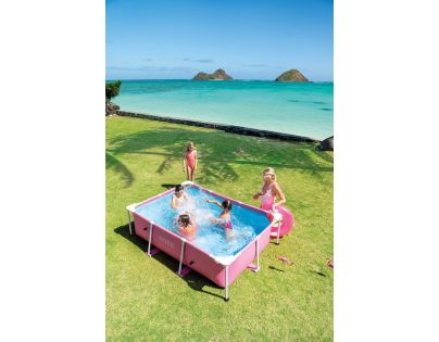 Intex 28266NP Bazén Pink Rectangular Frame 220x150x60 cm - Poškozený obal