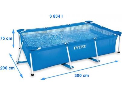Intex 28272 Bazén obdélníkový s konstrukcí 300 x 200 x 75 cm - Poškozený obal