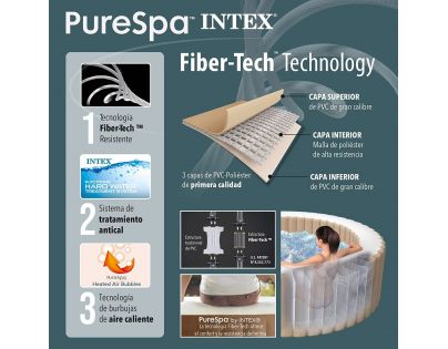 Intex 28462 Vířivý bazén PureSpa Bubble Jet Deluxe 218 x 71 cm