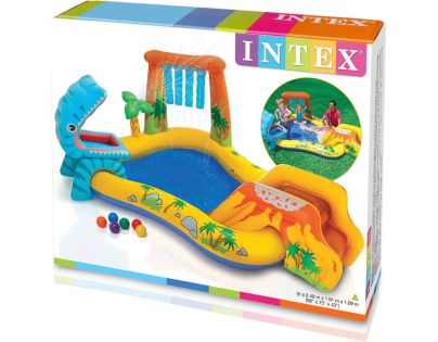 Intex 57444 Bazénové hrací centrum Dinosaurus 249 x 191 x 109 cm - Poškozený obal