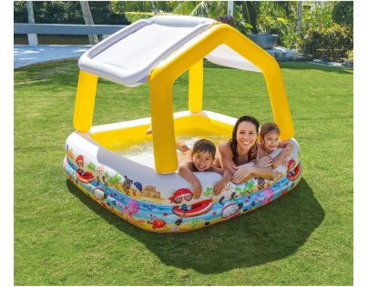 Intex 57470 Bazén Oceán se střechou žlutý 157 x 157 cm - Poškozený obal