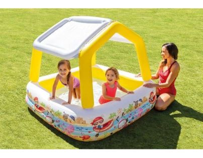 Intex 57470 Bazén Oceán se střechou žlutý 157 x 157 cm - Poškozený obal