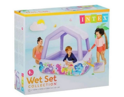 Intex 57470 Bazén Oceán se střechou fialový