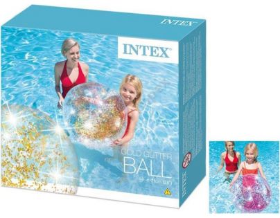 Intex 58070NP Balón nafukovací flitrový  71 cm Zlatý