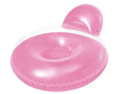 Intex 58889EU Matrace do vody s opěrátkem 137 x 122 cm růžová