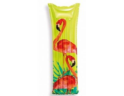 Intex 59720 Nafukovací matrace 183 x 69 cm - Zelené s plameňákem