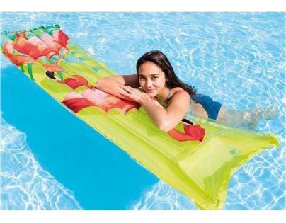Intex 59720 Nafukovací matrace 183 x 69 cm - Zelené s plameňákem