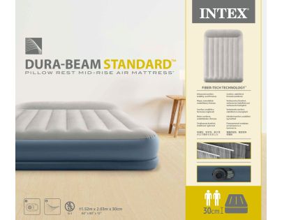 Intex 64118ND Nafukovací postel 203 x 152 x 30 cm - Dura Beam Queen - Poškozený obal